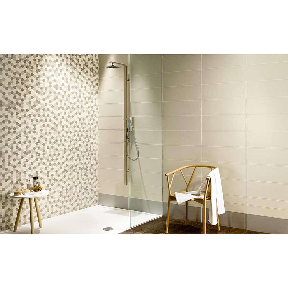 Mosaico da rivestimento esagonale lucido colori misti, Beige Mix Hot, 30x30 cm - Smooth, Dom Ceramiche