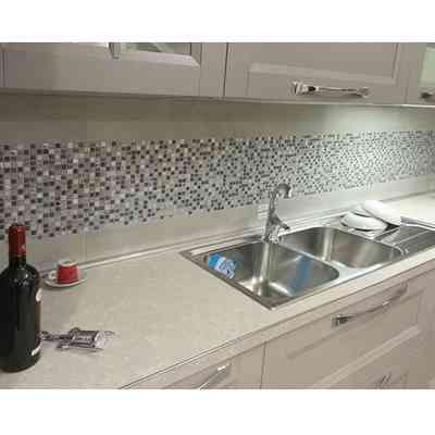 Mosaico da rivestimento in pietra, ceramica e resina 30x30 cm Cenere - Mexical Modern, Boxer