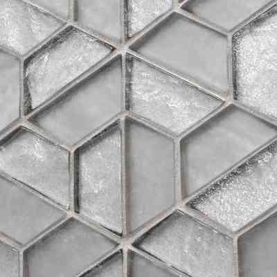 Mosaico di vetro effetto esagonale Fumè 26x29,8 cm, da rivestimento - Samba, Boxer