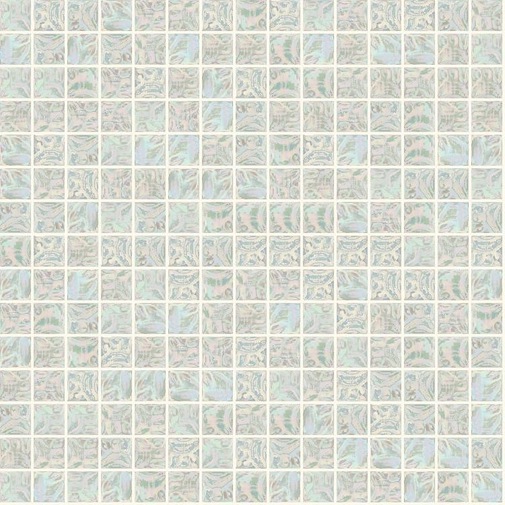 Mosaico di vetro effetto madreperla ondulato con kit installazione, GW01 - Glow, Bisazza