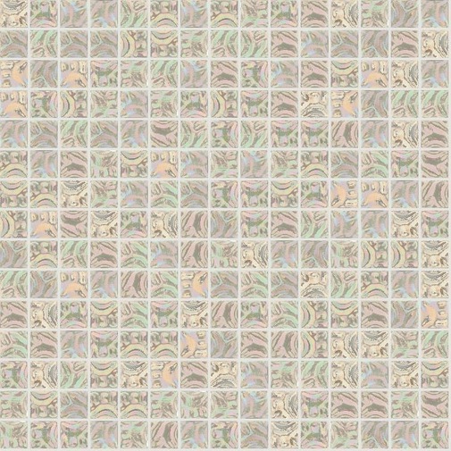 Mosaico di vetro effetto madreperla ondulato rosa, con kit installazione, GW12 - Glow, Bisazza