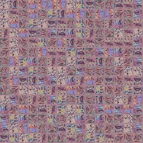 Mosaico di vetro effetto madreperla ondulato viola, con kit installazione, GW11 - Glow, Bisazza