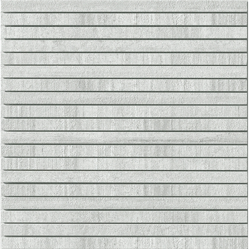 Mosaico gres effetto cemento a listelli su rete Bianco 30x30cm - Cemento, Casalgrande Padana