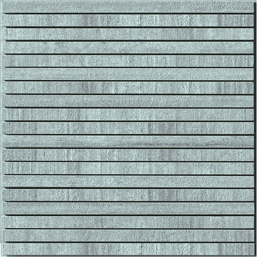 Mosaico gres effetto cemento a listelli su rete Grigio 30x30cm - Cemento, Casalgrande Padana