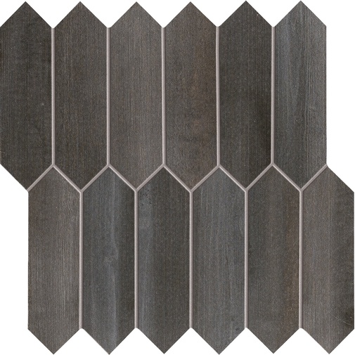 Mosaico gres porcellanato moderno Nero Losanga 30,85x31,70cm - Nori, Dom Ceramiche