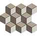Mosaico in gres porcellanato effetto 3D, per pavimento e rivestimento, Beige 30x26 cm - Parkour, Boxer