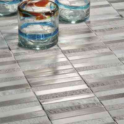 Mosaico in marmo bicolore grigio, per pavimento e rivestimento, Light Grey 30,5x30,5 - Trendy, Boxer