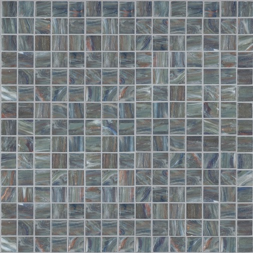 Mosaico in pasta di vetro grigio 20.32 con kit installazione - Gemme, Bisazza