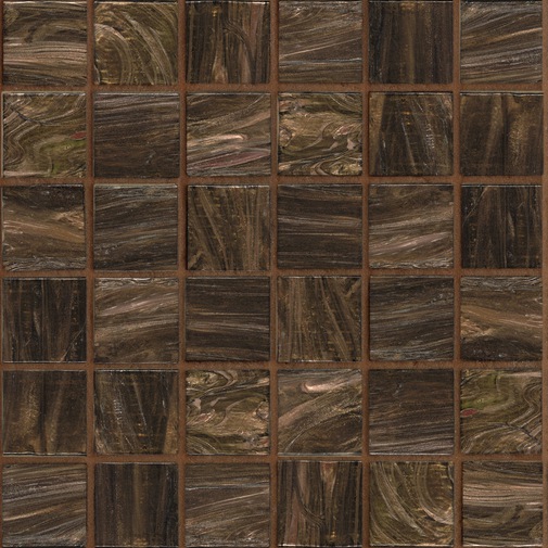 Mosaico in pasta di vetro marrone 50.97 tessere 5x5 cm con kit installazione- Gemme, Bisazza