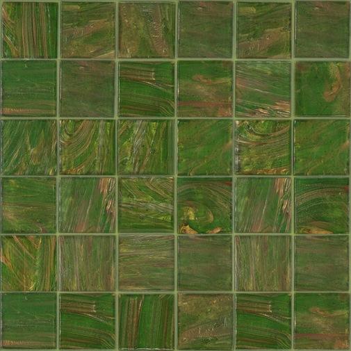 Mosaico in pasta di vetro verde 50.80 tessere 5x5 cm con kit installazione - Gemme, Bisazza