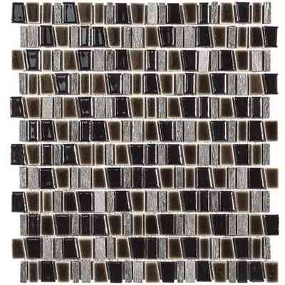 Mosaico irregolare in ceramica, marmo e ardesia per rivestimento Dark 29,5x32,2 cm - Kiel, Boxer