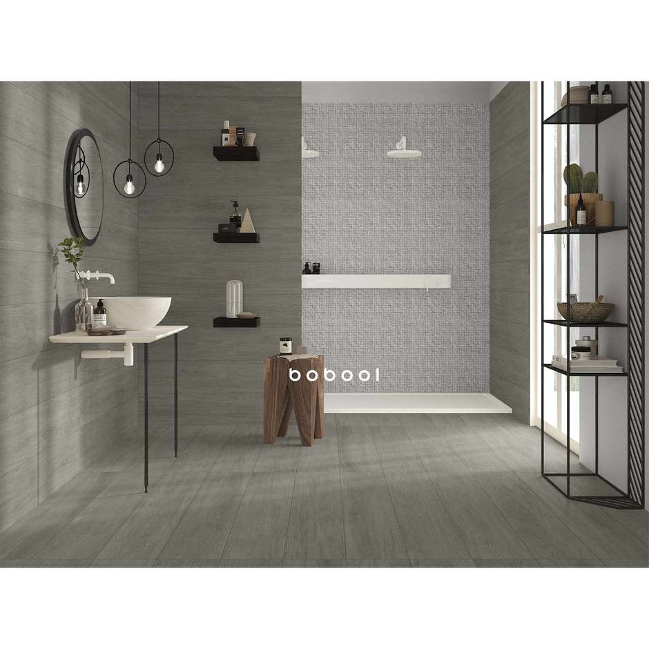 Mosaico su rete effetto cemento, Grigio, 30x30 cm - Concretus, Dom Ceramiche