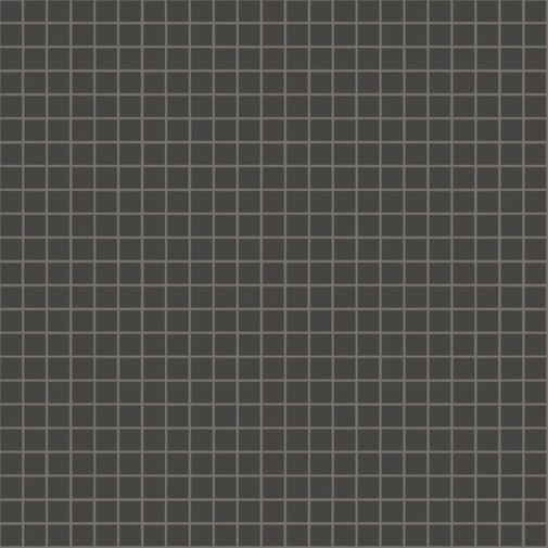 Mosaico tessere 12x12mm Antracite 12.07 brillante kit installazione, Opus romano Bisazza