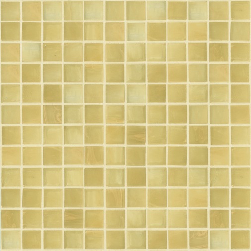 Mosaico tessere 2,5x2,5 cm in pasta di vetro opaco giallo, Opera 25.05M Bisazza	