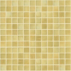 Mosaico tessere 2,5x2,5 cm in pasta di vetro opaco giallo, Opera 25.05M Bisazza	