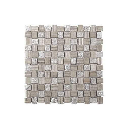 Mosaico tessere incrociate bicolore per rivestimento color Beige 29,8x29,8 cm - Twister, Boxer