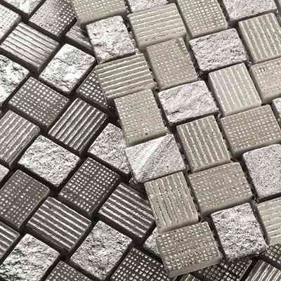 Mosaico tessere incrociate bicolore per rivestimento color Beige 29,8x29,8 cm - Twister, Boxer