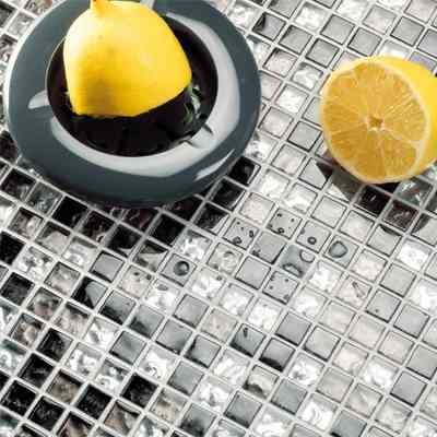 Mosaico tessere piccole in vetro per rivestimento, Black 30x30 cm - Brilliant Glass, Boxer 