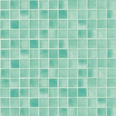 Mosaico vetroso acquamarina opaco, tessere 2,5x2,5 cm, con kit installazione OP 25.38M - Opera, Bisazza