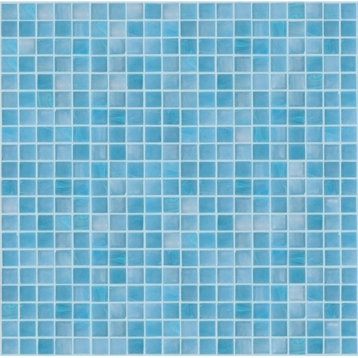 Mosaico vetroso azzurro opaco, tessere 1,5x1,5 cm, OP 15.01M - Opera, Bisazza