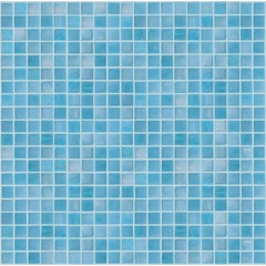 Mosaico vetroso azzurro opaco, tessere 1,5x1,5 cm, OP 15.01M - Opera, Bisazza