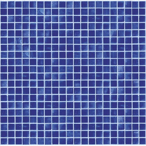 Mosaico vetroso blu opaco, tessere 1,5x1,5 cm, con kit installazione, OP 15.02M - Opera, Bisazza
