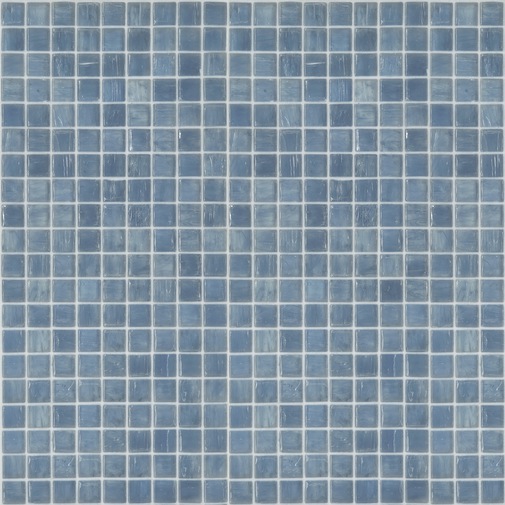 Mosaico vetroso grigio/azzurro, tessere 1,5x1,5 cm, Opera 15.03 Bisazza