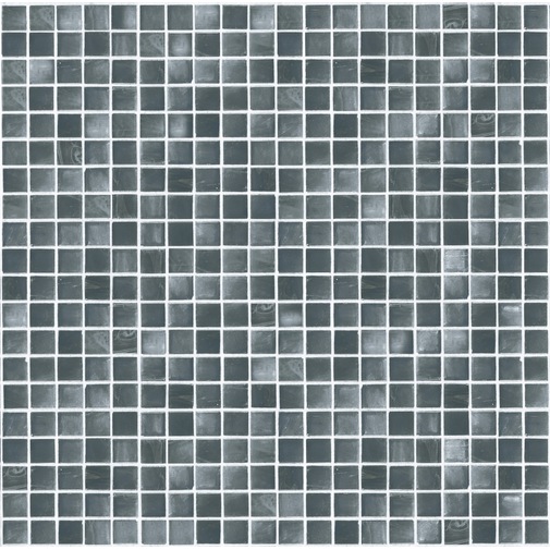 Mosaico vetroso grigio opaco tessere 1,5x1,5cm, con kit installazione, OP 15.34M - Opera, Bisazza