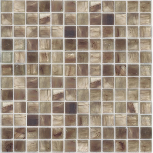 Mosaico vetroso marrone opaco, tessere 2,5x2,5 cm, OP 25.35M - Opera, Bisazza	