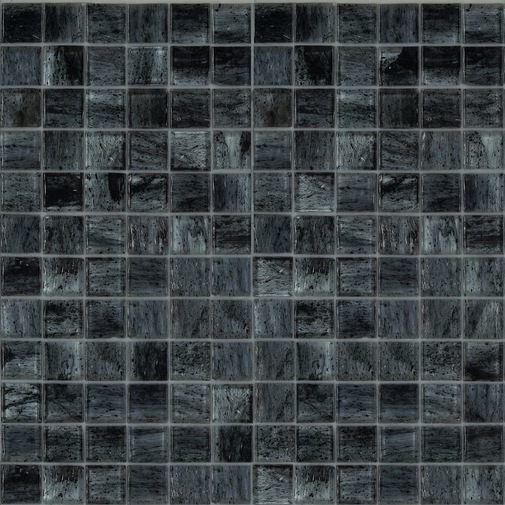 Mosaico vetroso nero, tessere 2,5x2,5 cm, con kit installazione, OP 25.04 - Opera, Bisazza