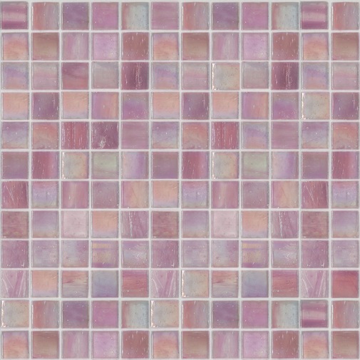 Mosaico vetroso rosso/viola brillante, tessere 2,5x2,5 cm, OP 25.07 GL - Opera, Bisazza