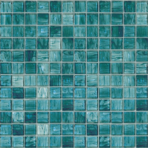 Mosaico vetroso smeraldo, tessere 2,5x2,5 cm, con kit installazione, 25.05 Opera, Bisazza