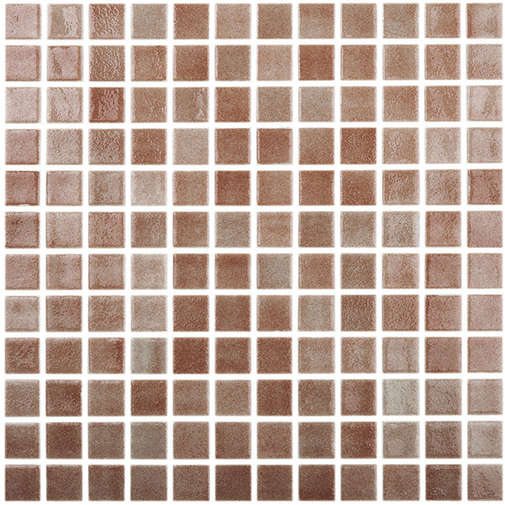 Mosaico vetroso su rete, Marrone 506, 31,62x31,62 cm- Vidrepur