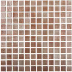 Mosaico vetroso su rete, Marrone 506, 31,62x31,62 cm- Vidrepur