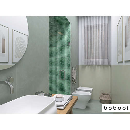 Mosaico vetroso su rete, Verde 507,31,62x31,62 cm - Vidrepur