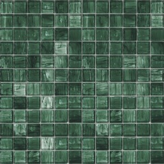 Mosaico vetroso verde, tessere 2,5x2,5 cm, con kit installazione, OP 25.13 - Opera, Bisazza