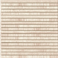 Mosaik aus Feinsteinzeug mit Zementoptik und Streifen auf beigefarbenem Netz 30x30 cm - Cemento, Casalgrande