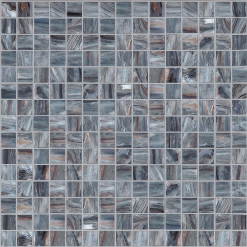 Mosaik aus grauer Glaspaste 20.86 - Edelsteine, Bisazza