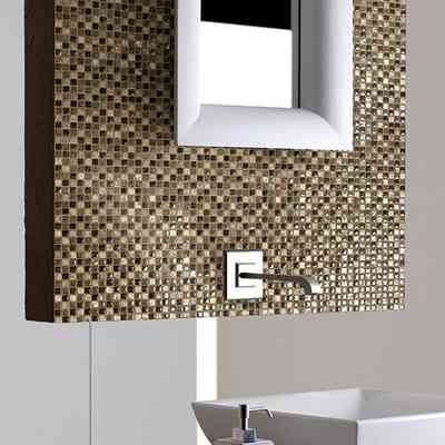 Mosaik aus Marmor und Blattgold 30x30 cm - Prado Dorato, Boxer