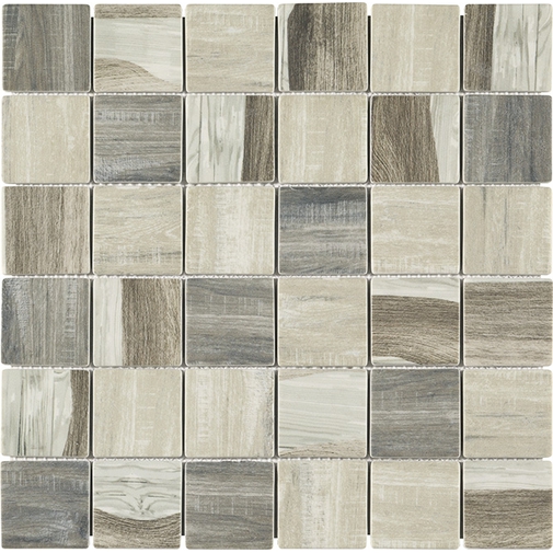 Mosaik in Holzoptik für Böden und Wände 30x30 cm, Herbstbeige - Ethno, Boxer