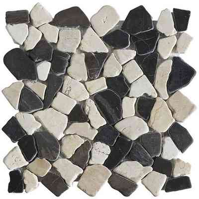 Mosaïque de marbre en morceaux irréguliers, Mélange de beige et de gris30x30 cm mix - Danubio, Boxer