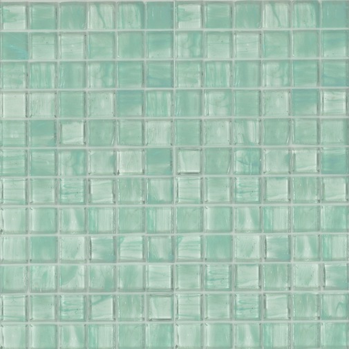 Mosaïque de verre aigue-marine, tesselles 2,5x2,5 cm, OP 25.38 - Opéra, Bisazza