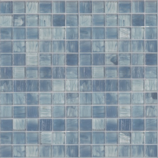 Mosaïque de verre gris/bleu clair, tesselles 2,5x2,5 cm, OP 25.03 - Opera, Bisazza