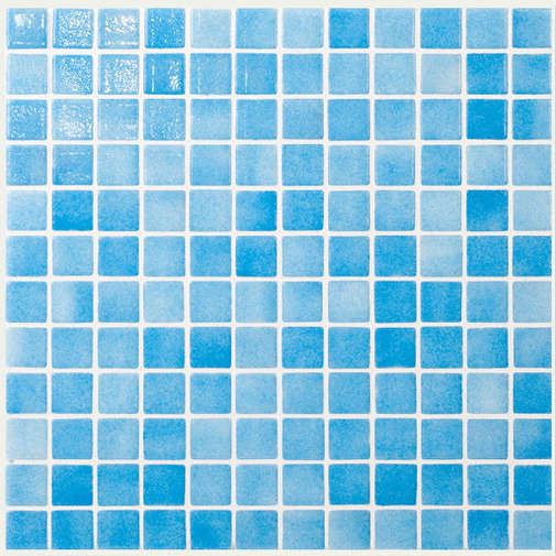 Mosaïque de verre sur résille, Azzurro 501, 31,62x31,62 cm - Vidrepur