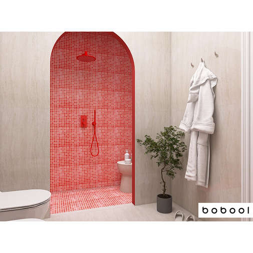 Mosaïque de verre sur résille, Rouge 805, 31,62x31,62 cm- Vidrepur