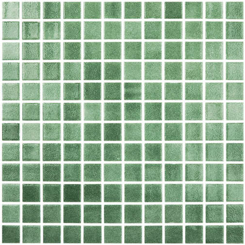 Mosaïque de verre sur résille, Verde 507, 31,62x31,62 cm - Vidrepur