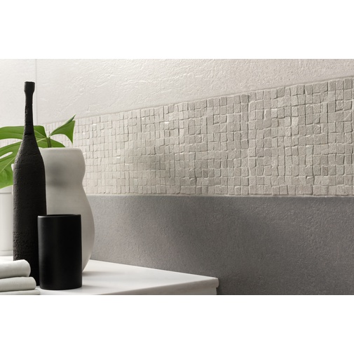 Mosaïque effet béton sur résille, Gris, 30x30 cm - Concretus, Dom Ceramiche