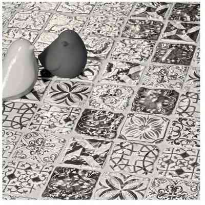 Mosaïque effet ciment vieilli, pour murs, carreaux 5x5cm, gris Greige/5, 30x30 cm - Retro, Boxer