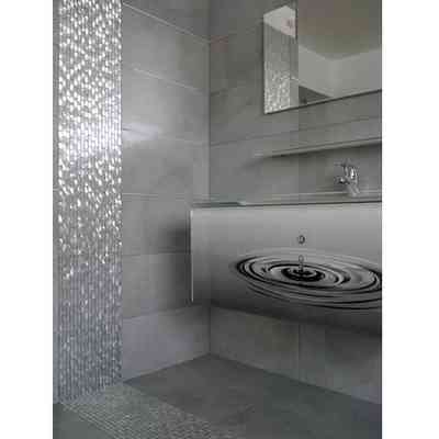 Mosaïque effet mur hi-tech en aluminium brossé, 30,5x30,5 cm - Alushade, Boxer