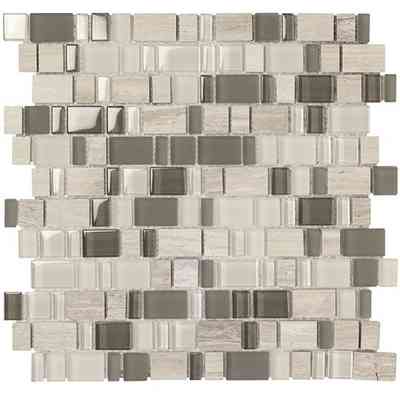 Mosaïque en ardoise et verre, pour murs, Tortora 30x30 cm - Multiglass, Boxer